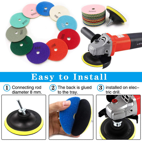 Tanzfrosch 300-grit pad for mid-level polishing on concrete surfaces.