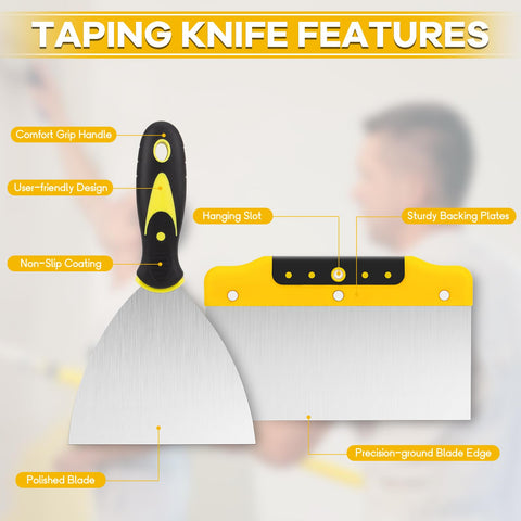 Tanzfrosch 5 inch putty knife for wide even drywall fills