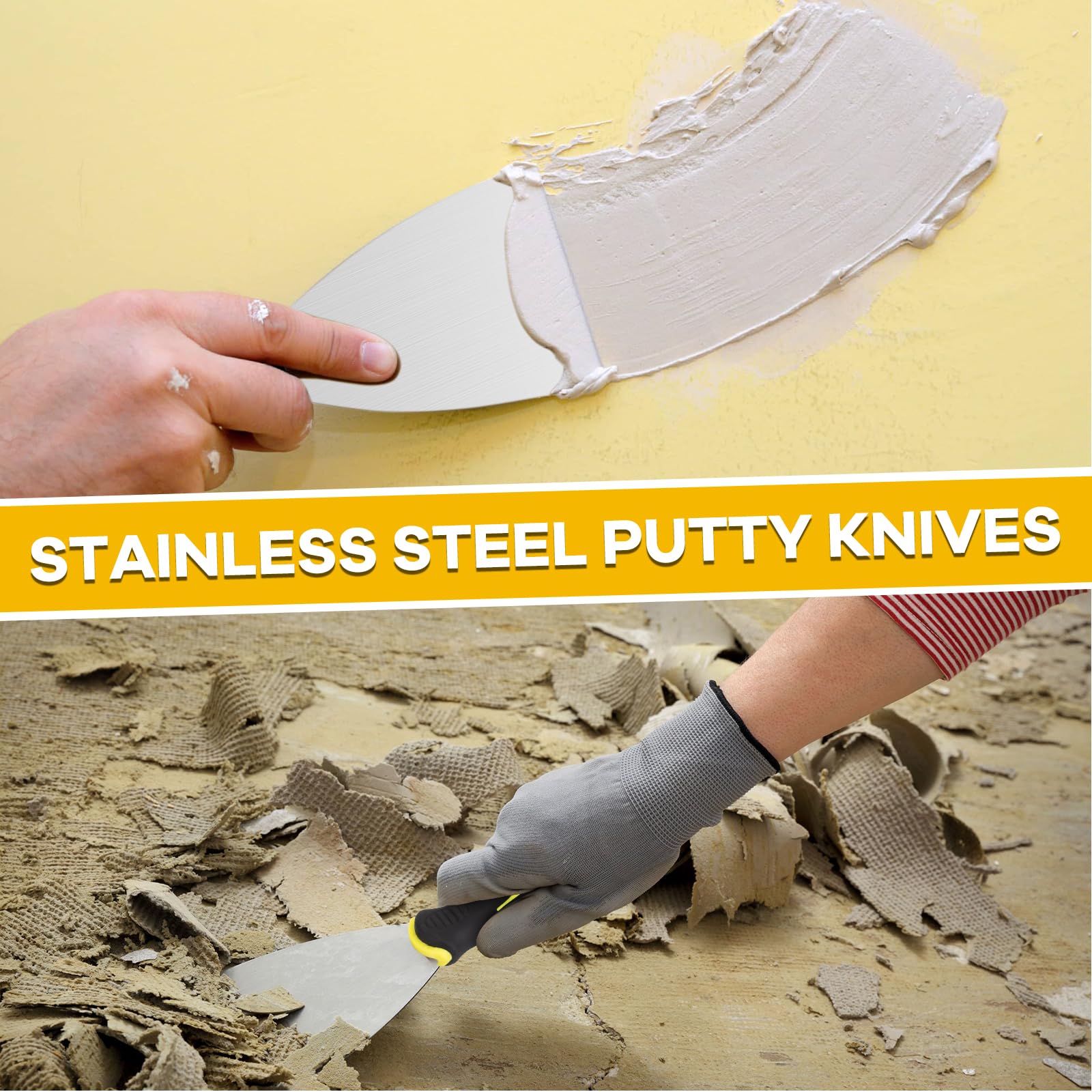 Tanzfrosch 10 inch taping knife for wide drywall joints and smooth finishing
