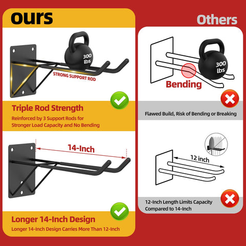 Tanzfrosch steel garage hook with powder-coated finish resists rust.