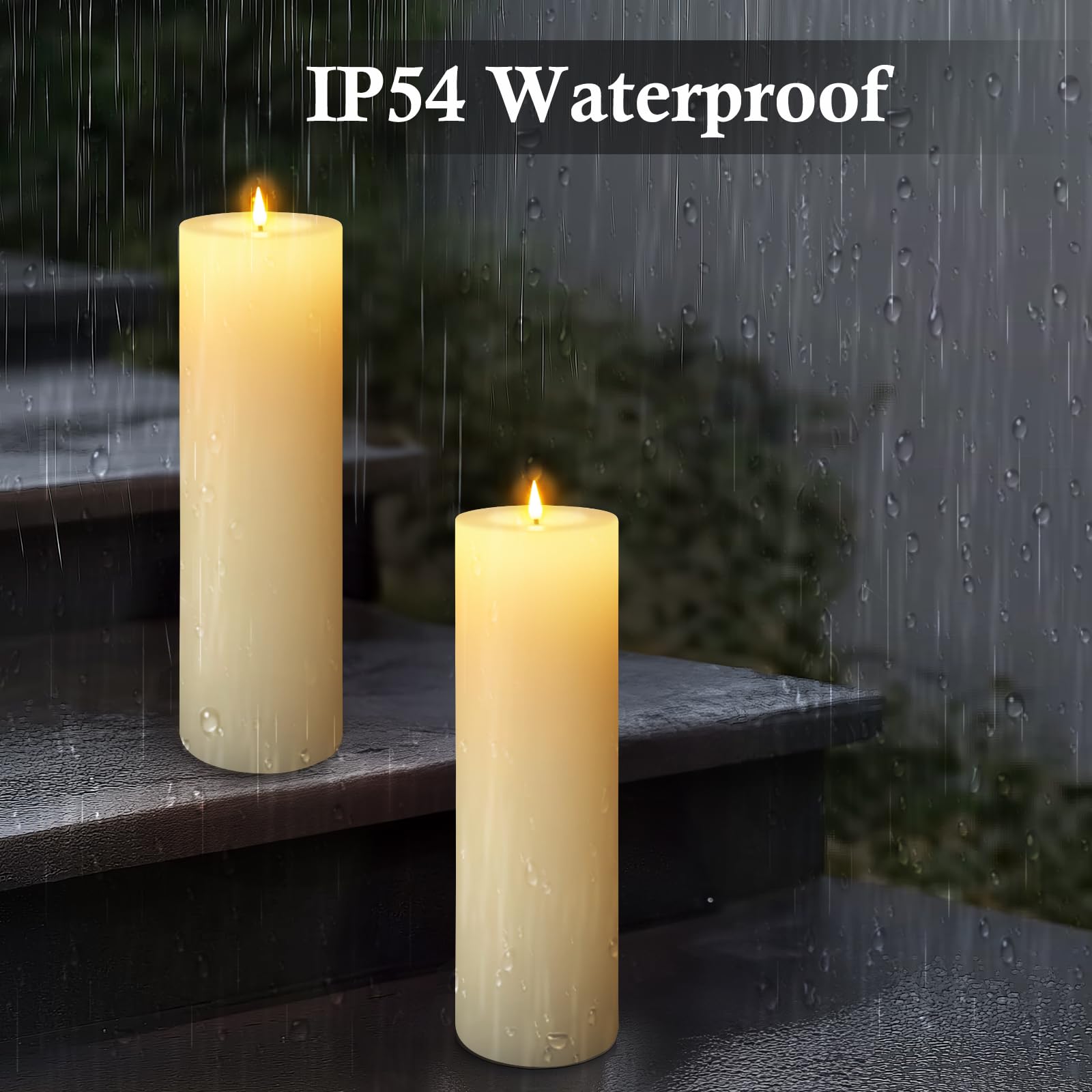 TaoFiaCo 3D flame creates a realistic candlelight effect.