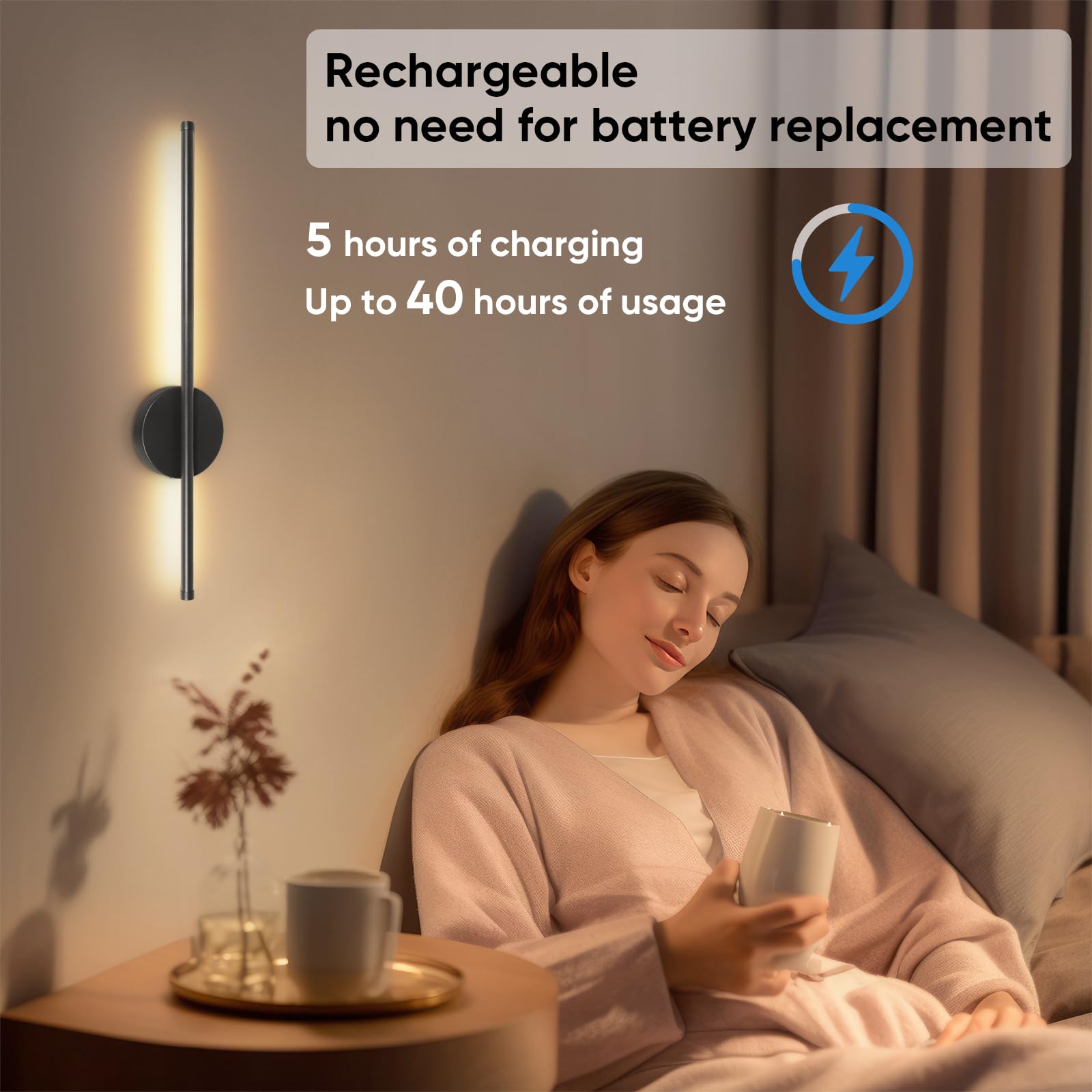 TaoFiaCo cozy ambient lighting ideal for living room, bedroom, or hallway.
