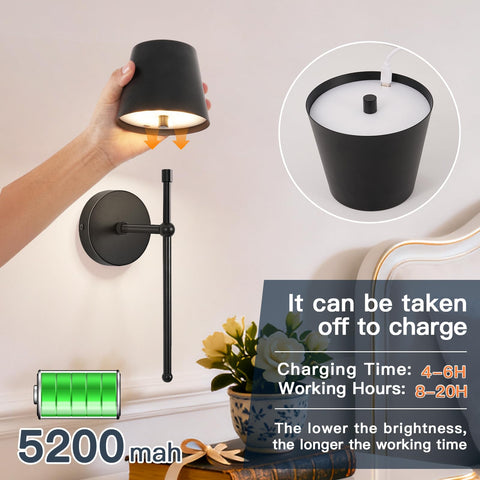 TaoFiaCo charging Type-C port on wall sconces for quick recharge