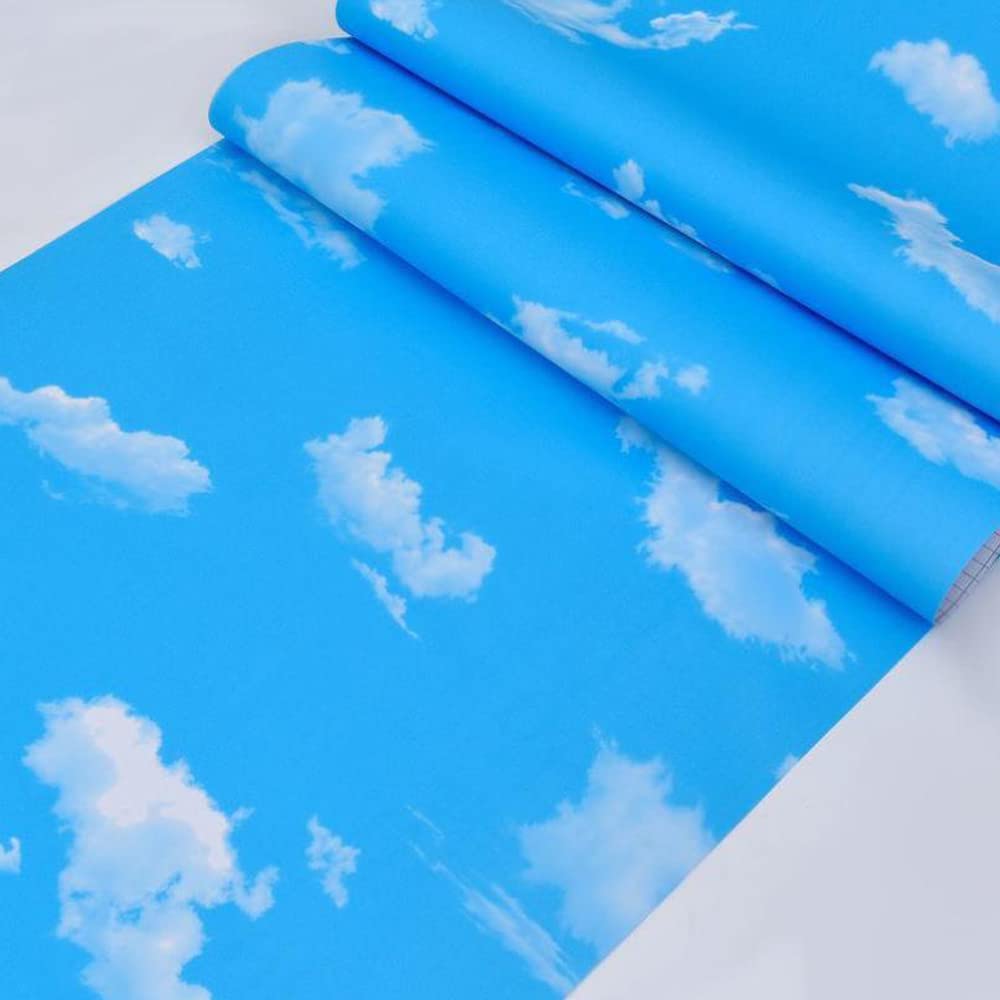 TAOGIFT Dresser with blue sky clouds pattern for cheerful furniture update