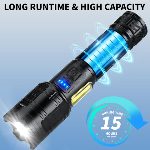 taoquwe 7-modes flashlight for versatile lighting