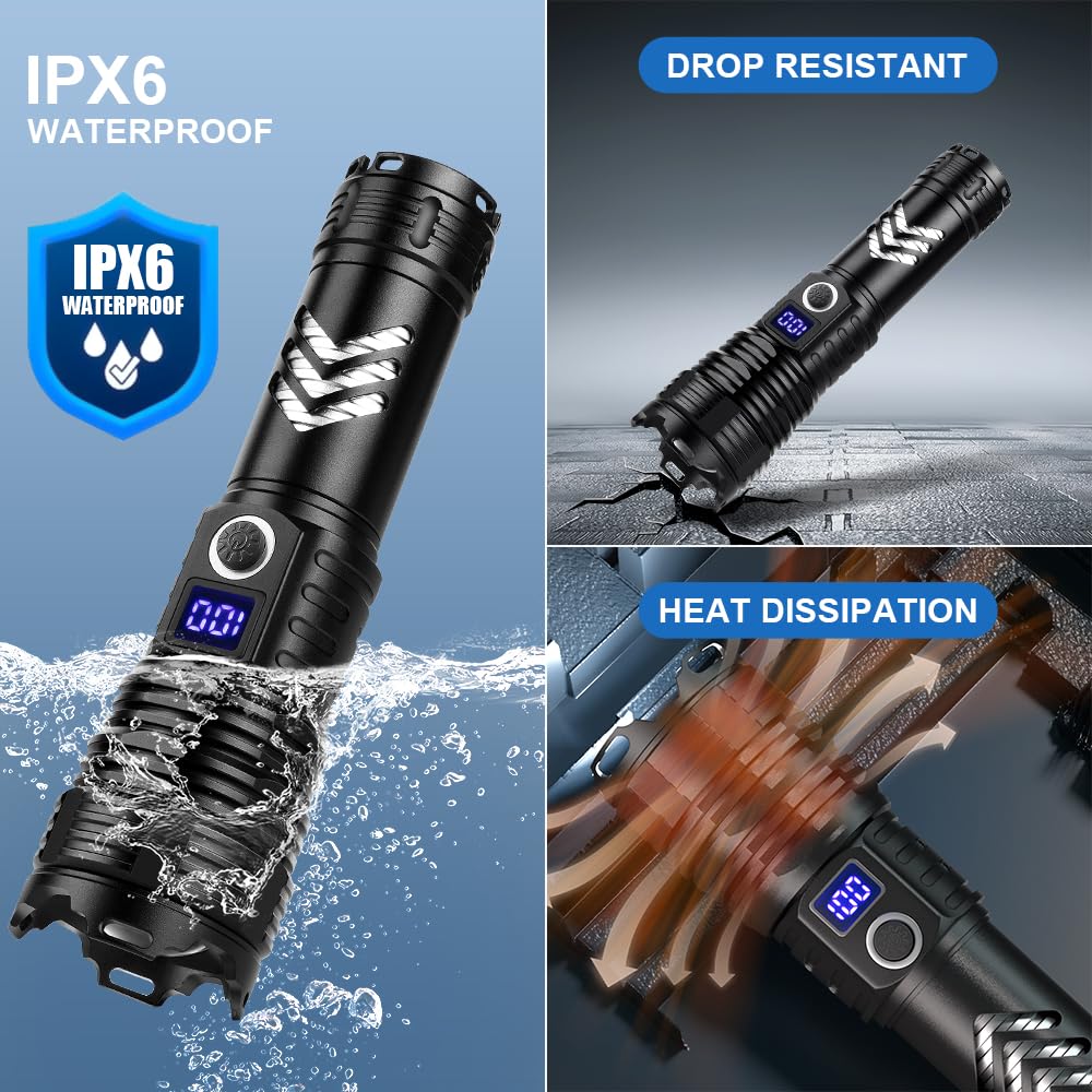 taoquwe flashlight offers five modes for versatile lighting options