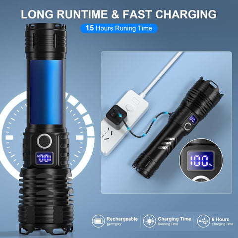 taoquwe flashlight made of military-grade aluminum for rugged use