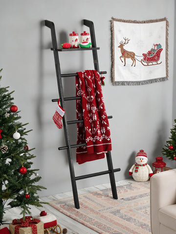 Taozun Blanket Ladder room display demonstrates decorative and practical storage.