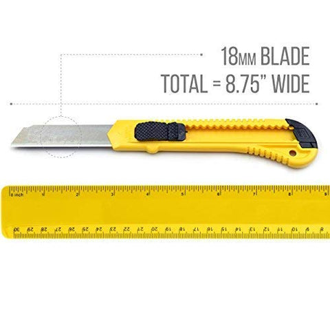  Tape King cardboard cutting tool shown in action for packaging tasks.