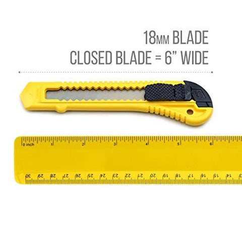  Tape King safety lock utility knife demonstrating secure blade during use.