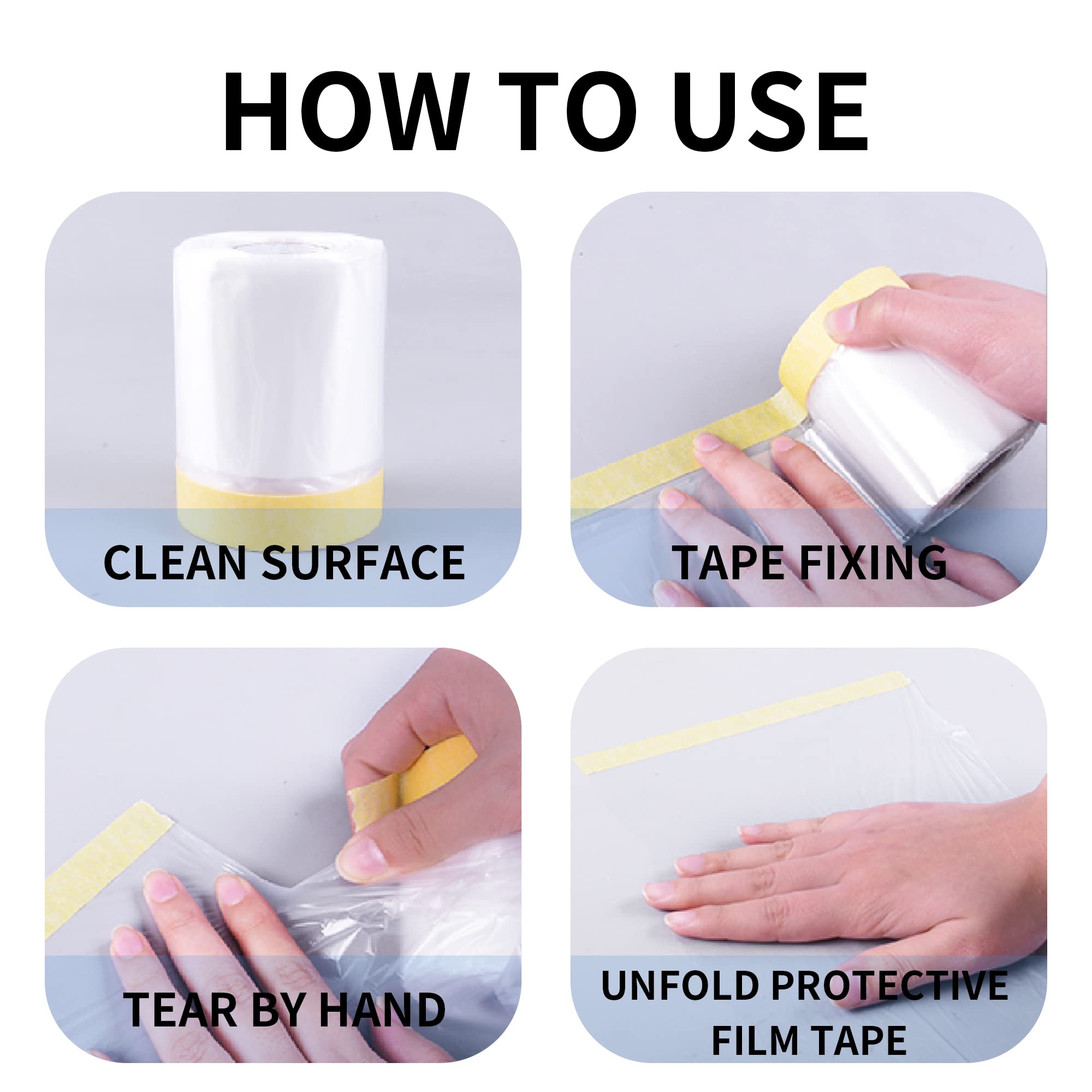 Tapebear lightweight masking film for easy carrying and storage
