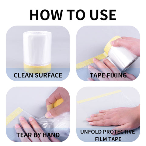 Tapebear lightweight masking film for easy carrying and storage