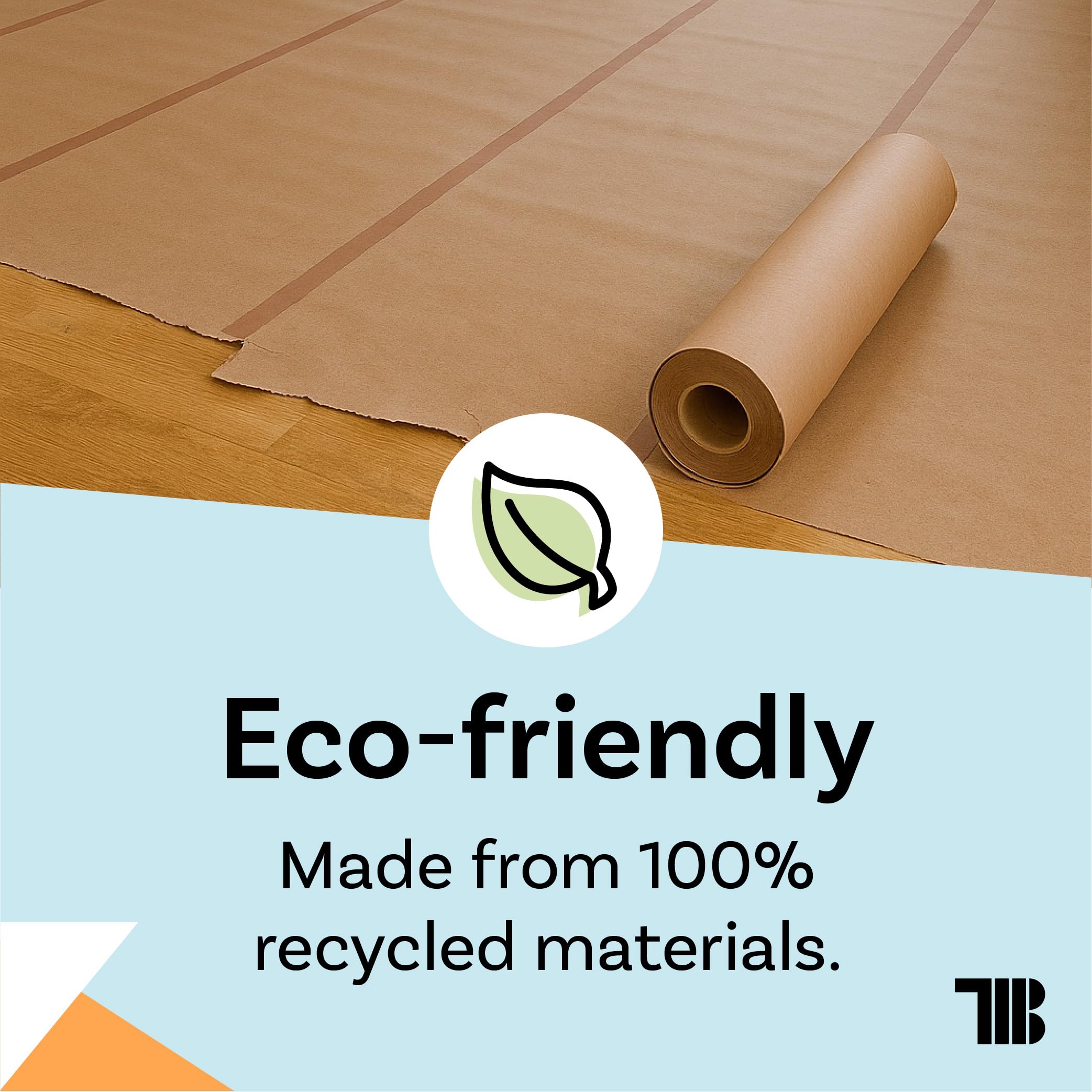 TapeManBlue environmentally-friendly recyclable paper supports responsible job-site protection