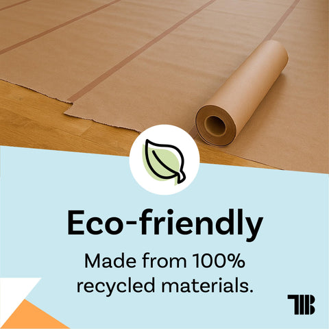 TapeManBlue environmentally-friendly recyclable paper supports responsible job-site protection