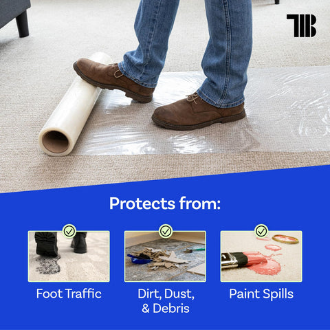 TapeManBlue heavy-duty film resists tears for demanding sites.