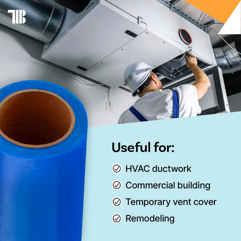 American-made TapeManBlue duct protection film emphasizes quality and durability.