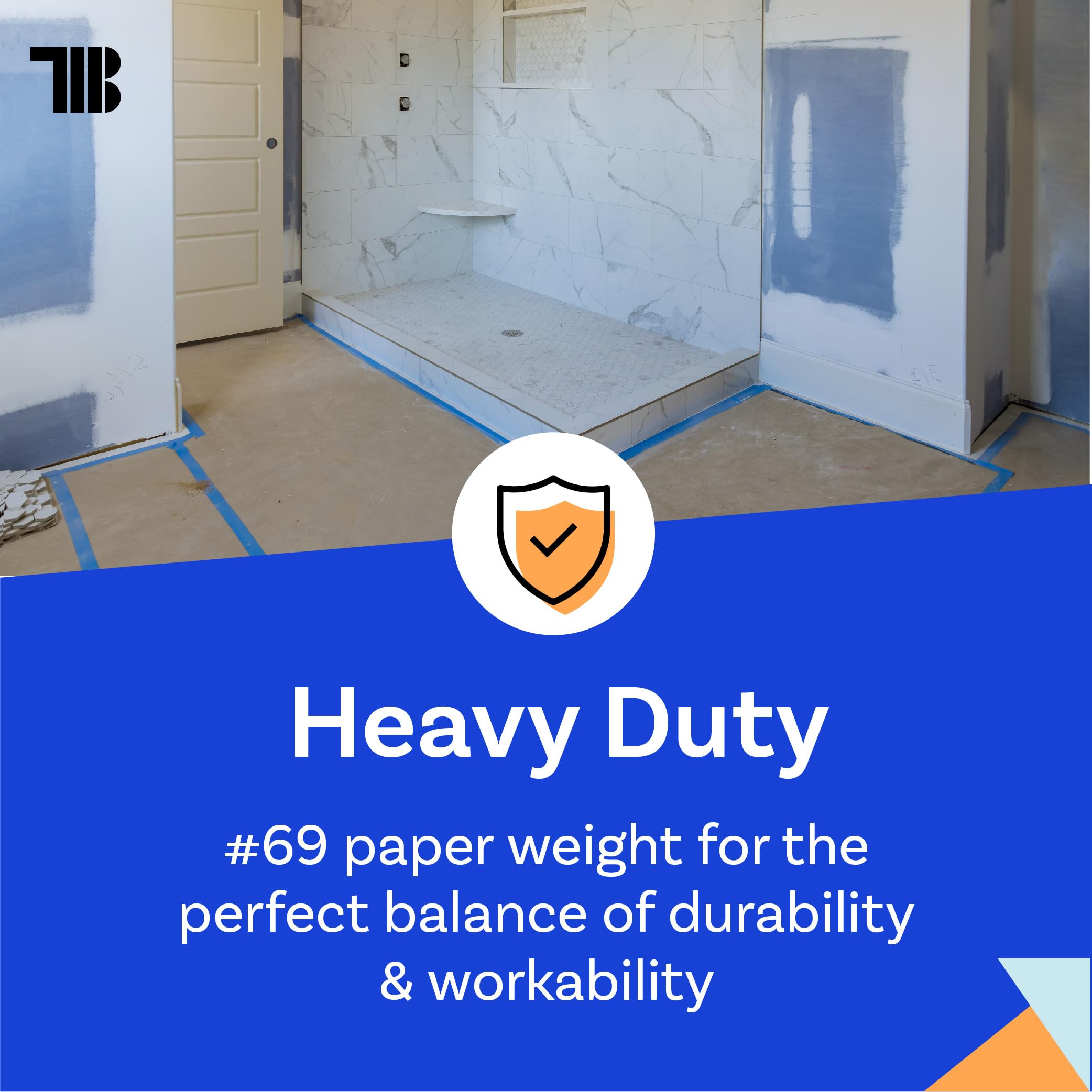 TapeManBlue brown rosin masking paper 69lb protects floors during painting and construction