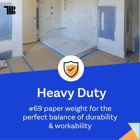TapeManBlue brown rosin masking paper 69lb protects floors during painting and construction