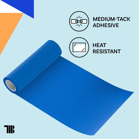 TapeManBlue tape resists curling on straight and curved surfaces