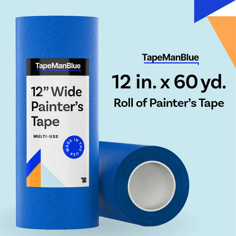 TapeManBlue wide tape used as laser masking for precise surface protection