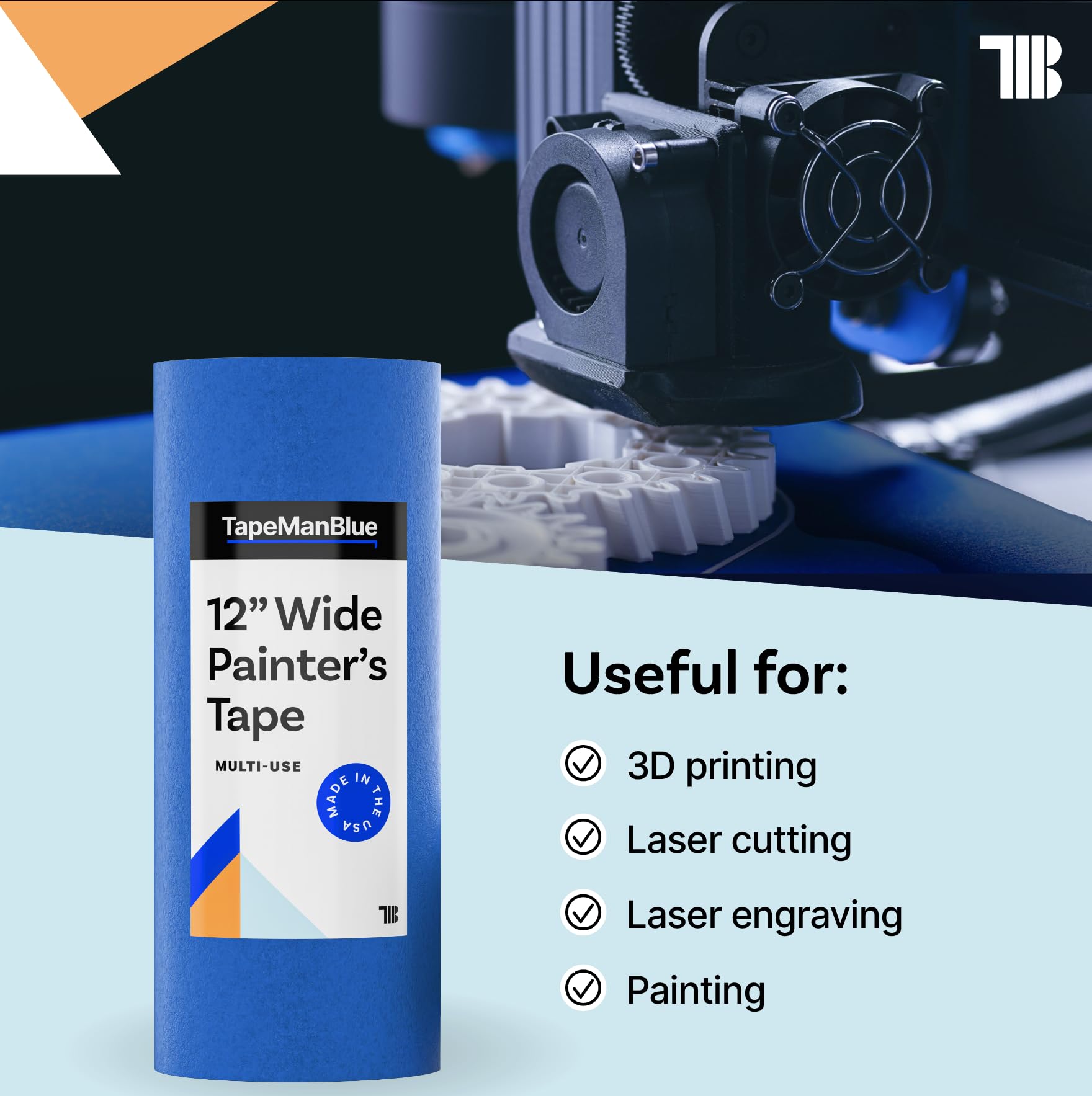 TapeManBlue USA-made tape supports reliable masking for projects