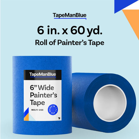 TapeManBlue wide tape clean removal with no residue.
