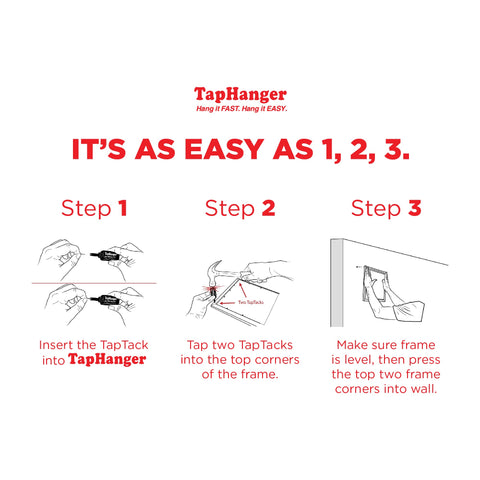 TapHanger contents include 80 TapTacks for up to 40 frames.