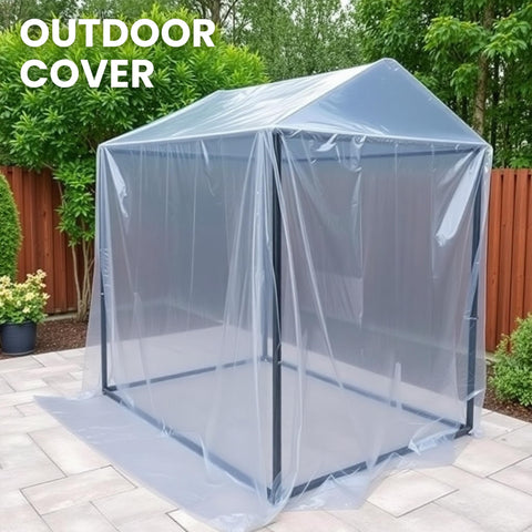 Tapix plastic sheeting is easy to handle for quick setup and cleanup.