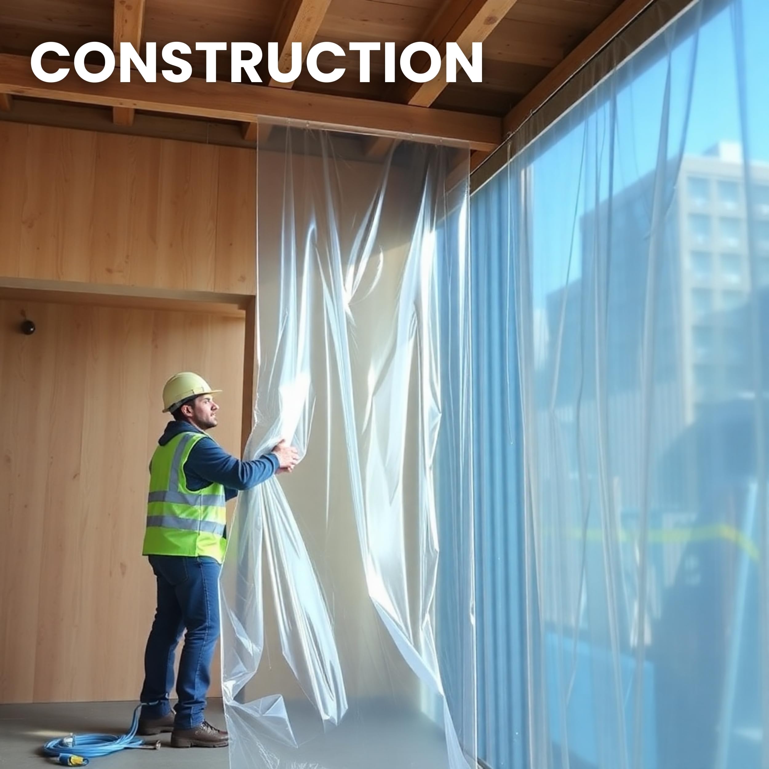 Tapix heavy-duty plastic sheeting resists tearing for long-lasting general use.