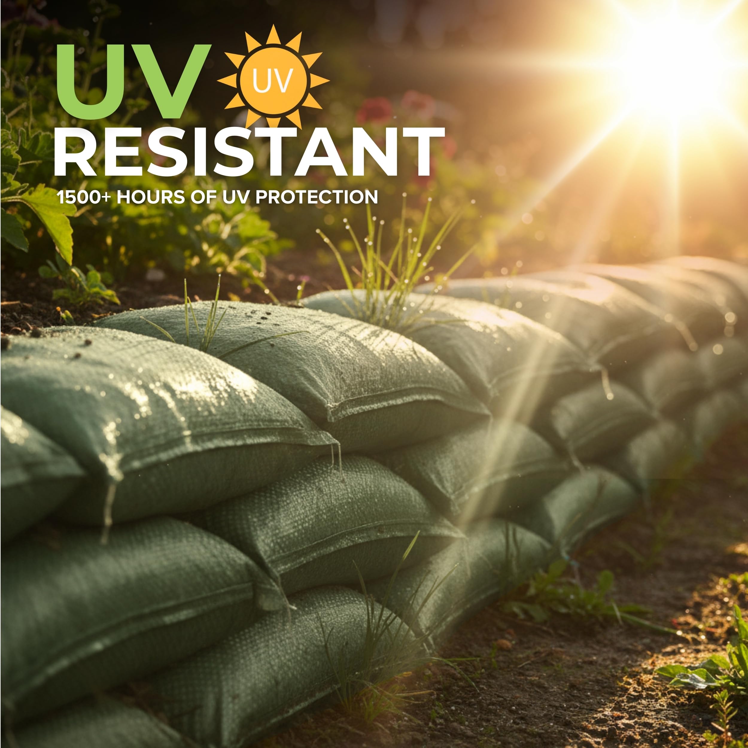 Tapix sandbags military green UV protection feature highlighted for sun exposure