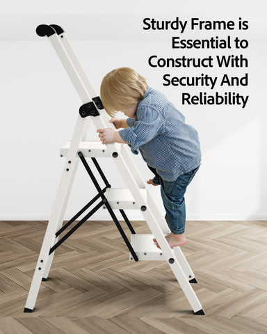 Taranta anti-slip feet and tread provide stable standing.