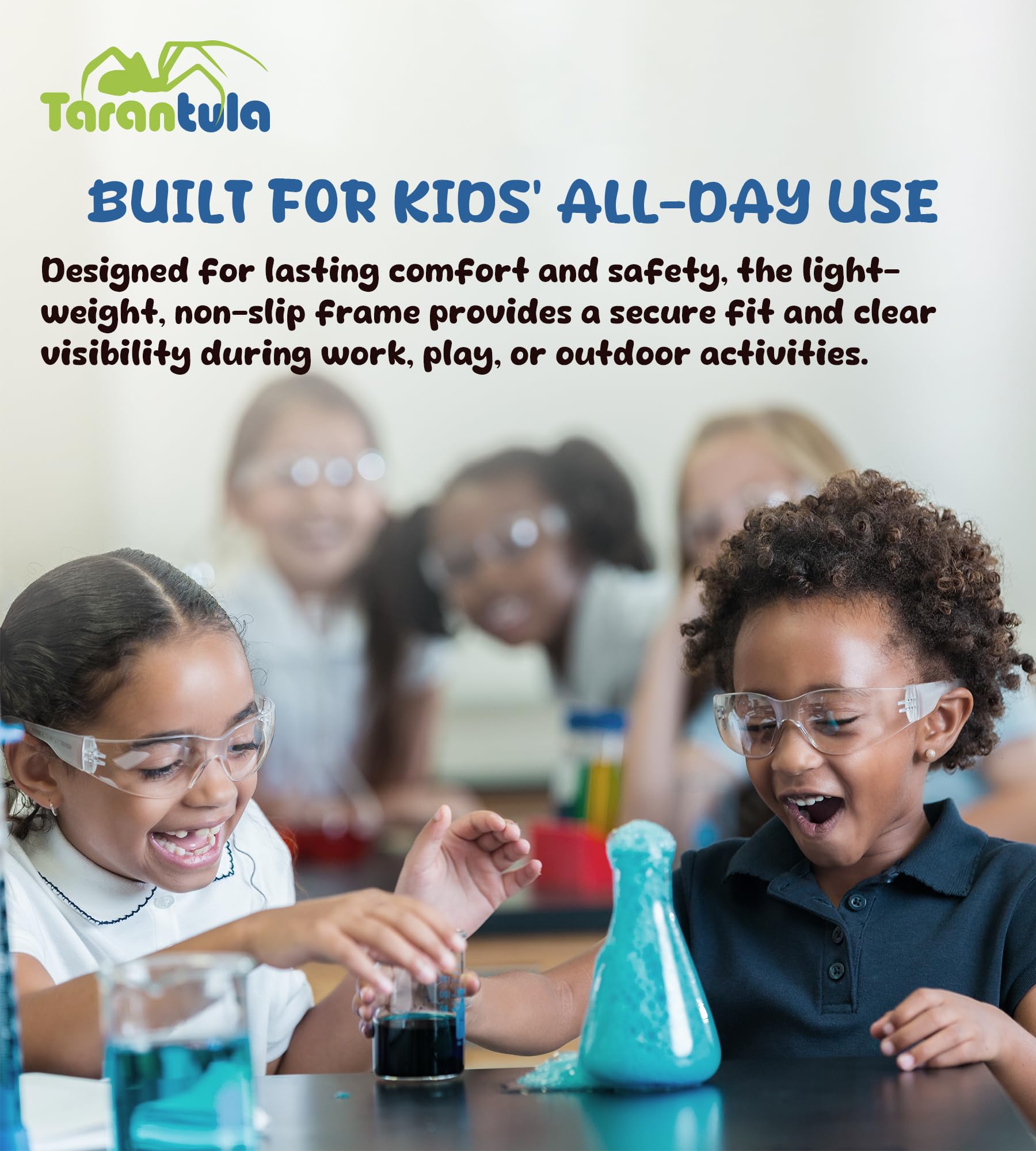 Tarantula lightweight kid frame with soft nose bridge provides secure comfort