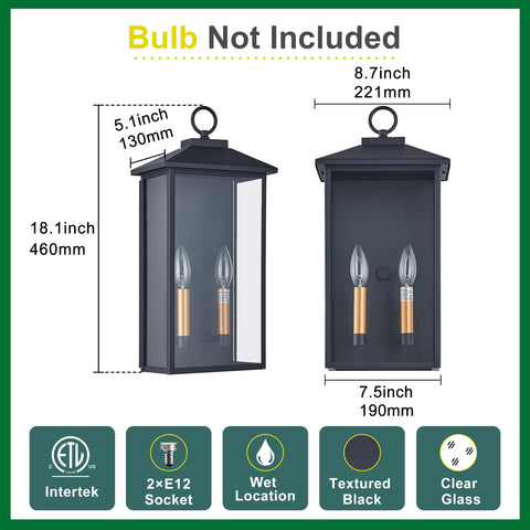 Tarentlight measures 18 inches high with wall projection for visibility.