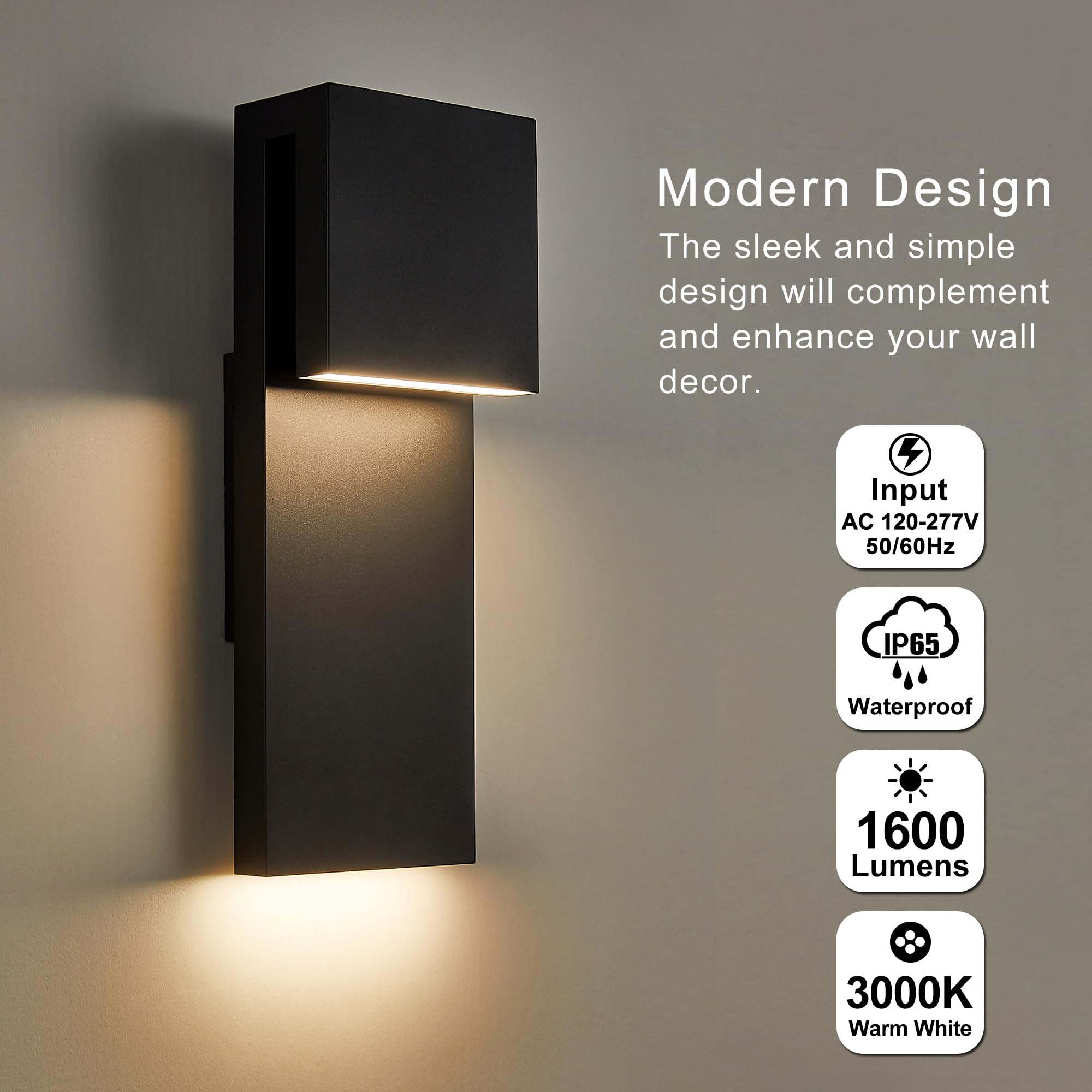 Tarentlight sconce in wet-location setting for rain-ready use