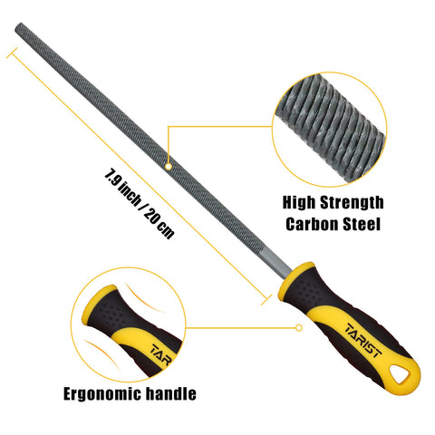 Tarist metal file set teeth close-up highlighting coated durability