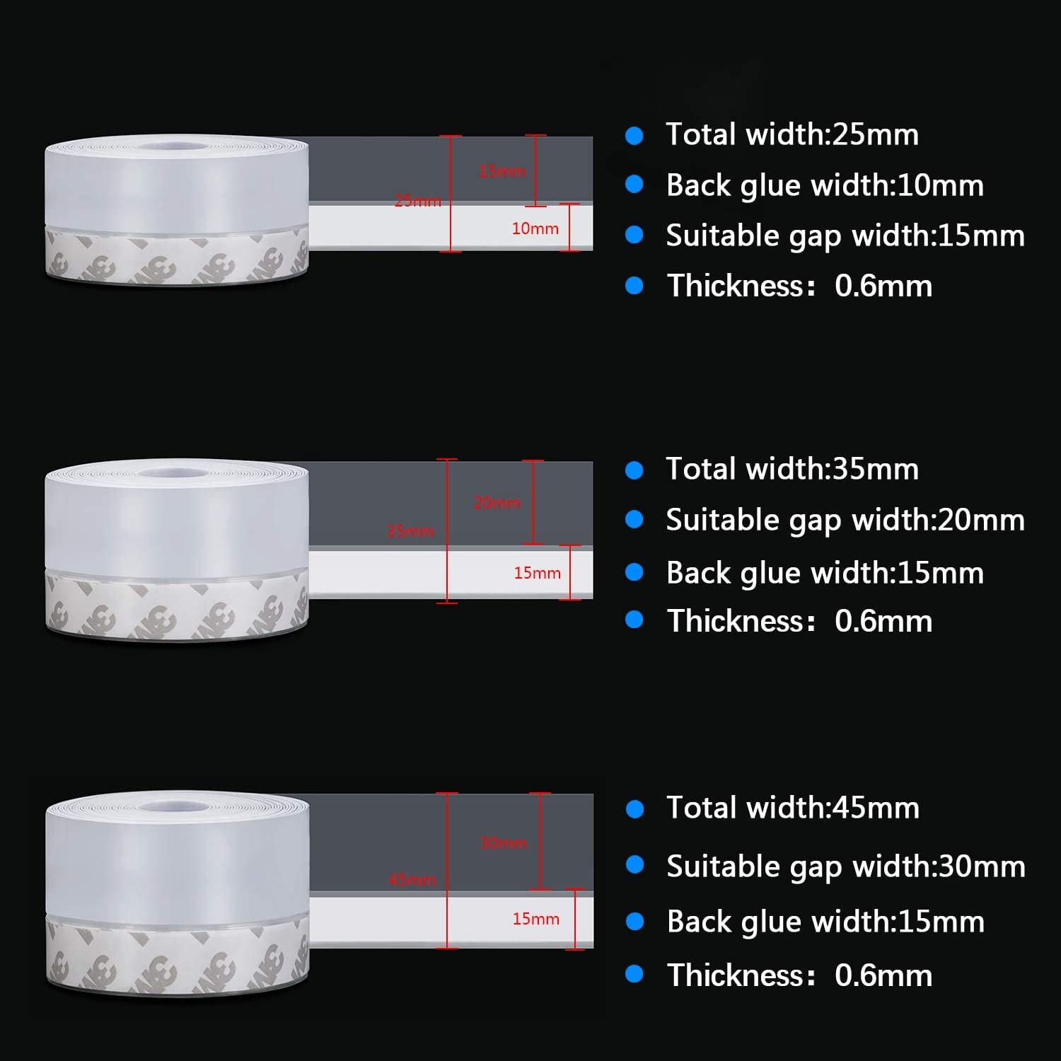 TAROSE adhesive back close-up shows flexible silicone that sticks to clean surfaces.