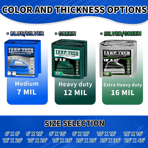 TA*RP YXCN tarp metal grommets every 20 inches for secure tie-downs