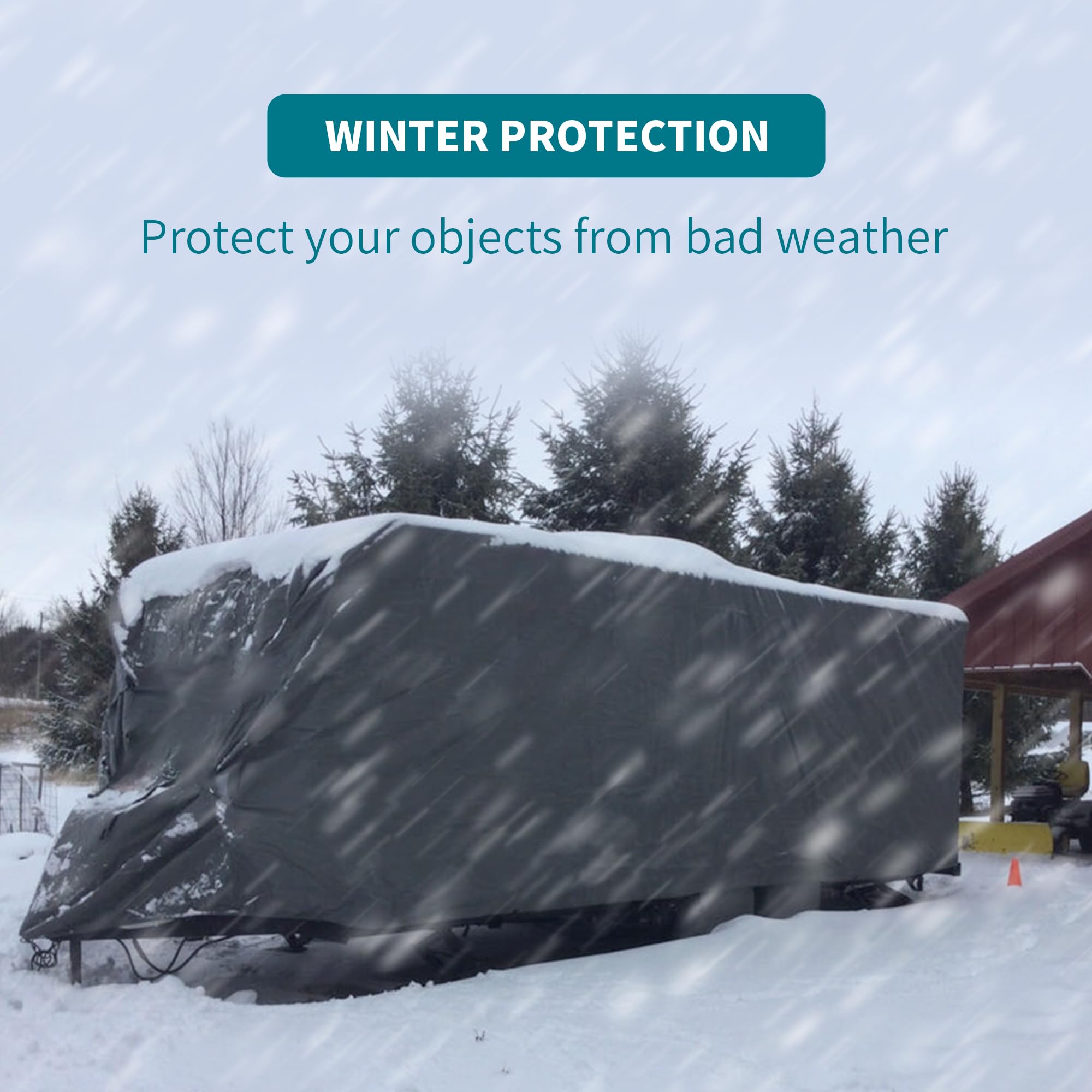 TARPAL grey tarp with grommets for secure anchoring