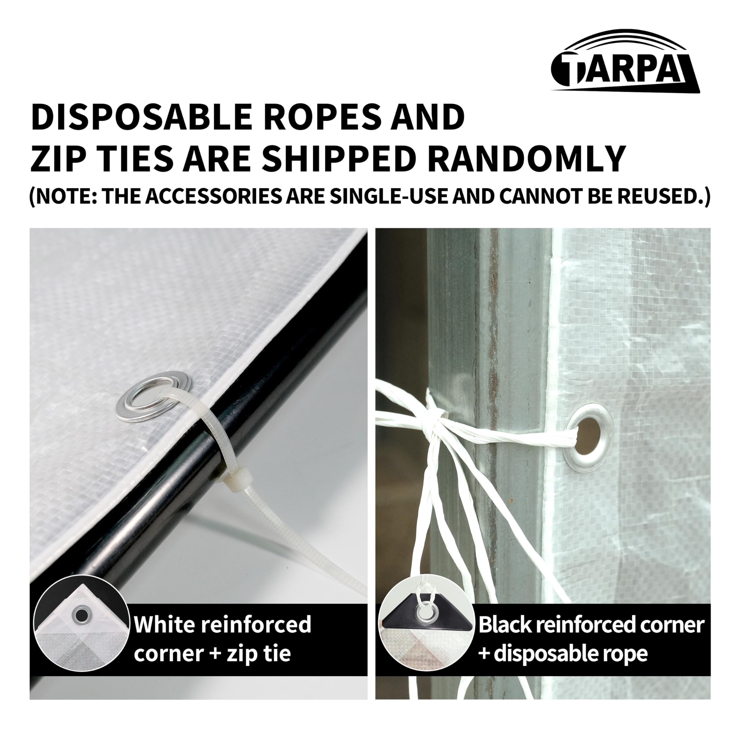 TARPAL versatile tarp suitable for greenhouse, chicken coops, and outdoor shade.