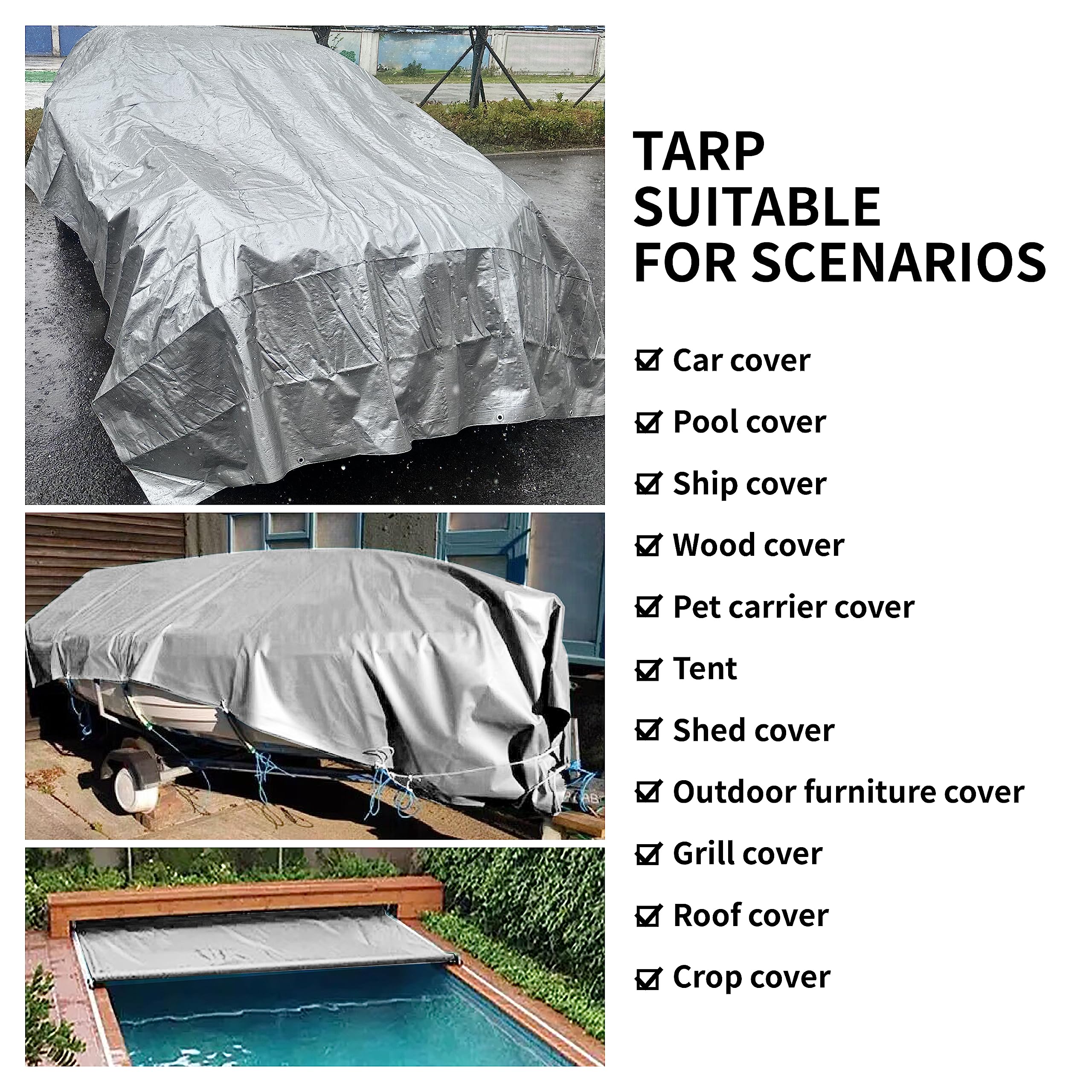 Versatile TARPAL tarp for multiple outdoor protection needs.