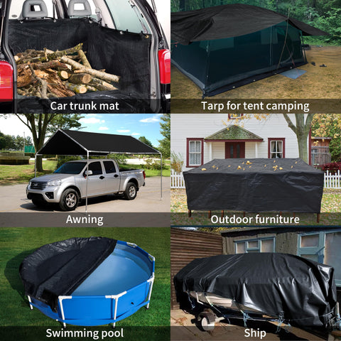 Tarpal protective tarp ideal for patio furniture in wet weather.