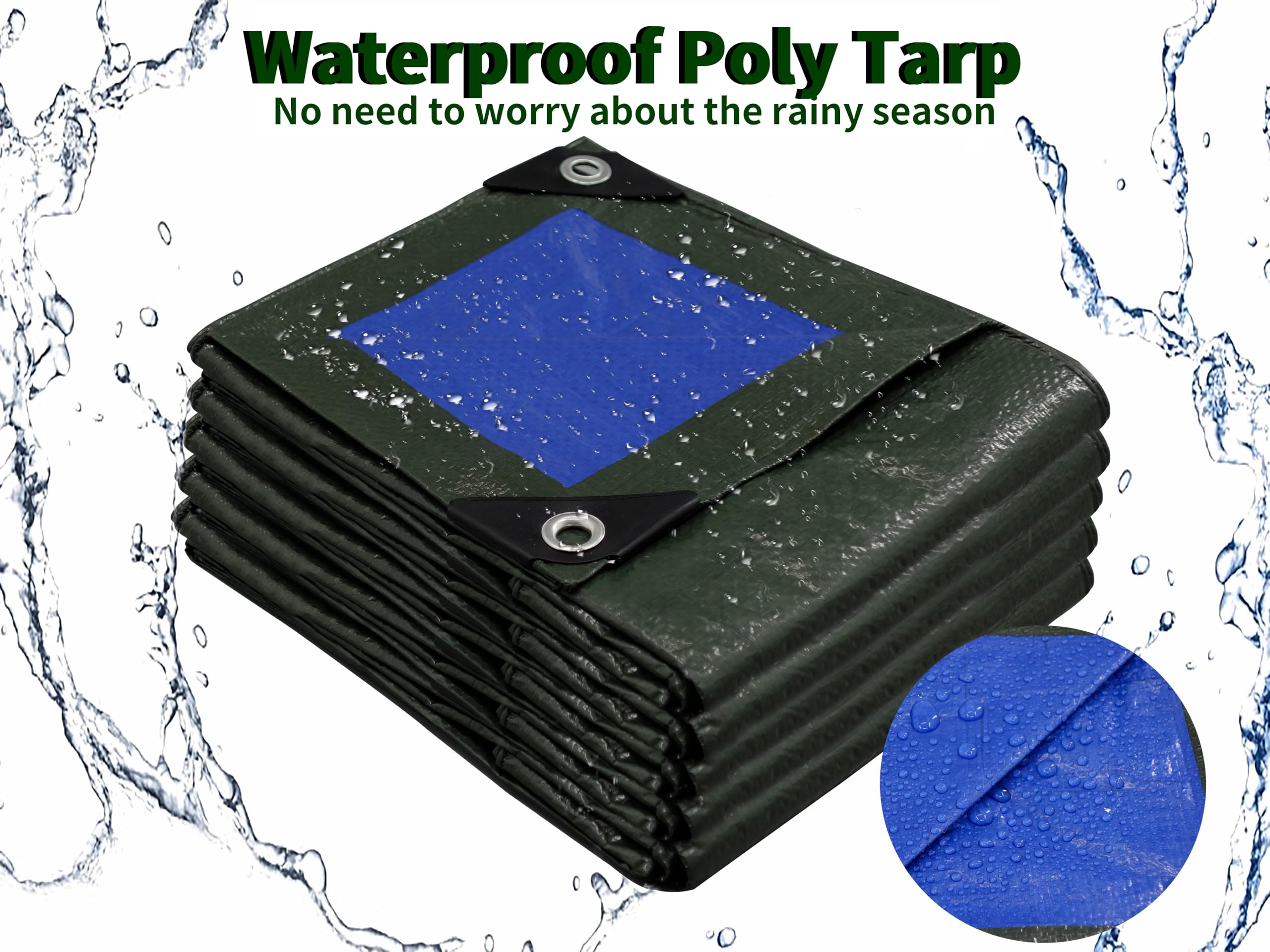 TARPAL reversible green-blue tarp offering versatile color coding