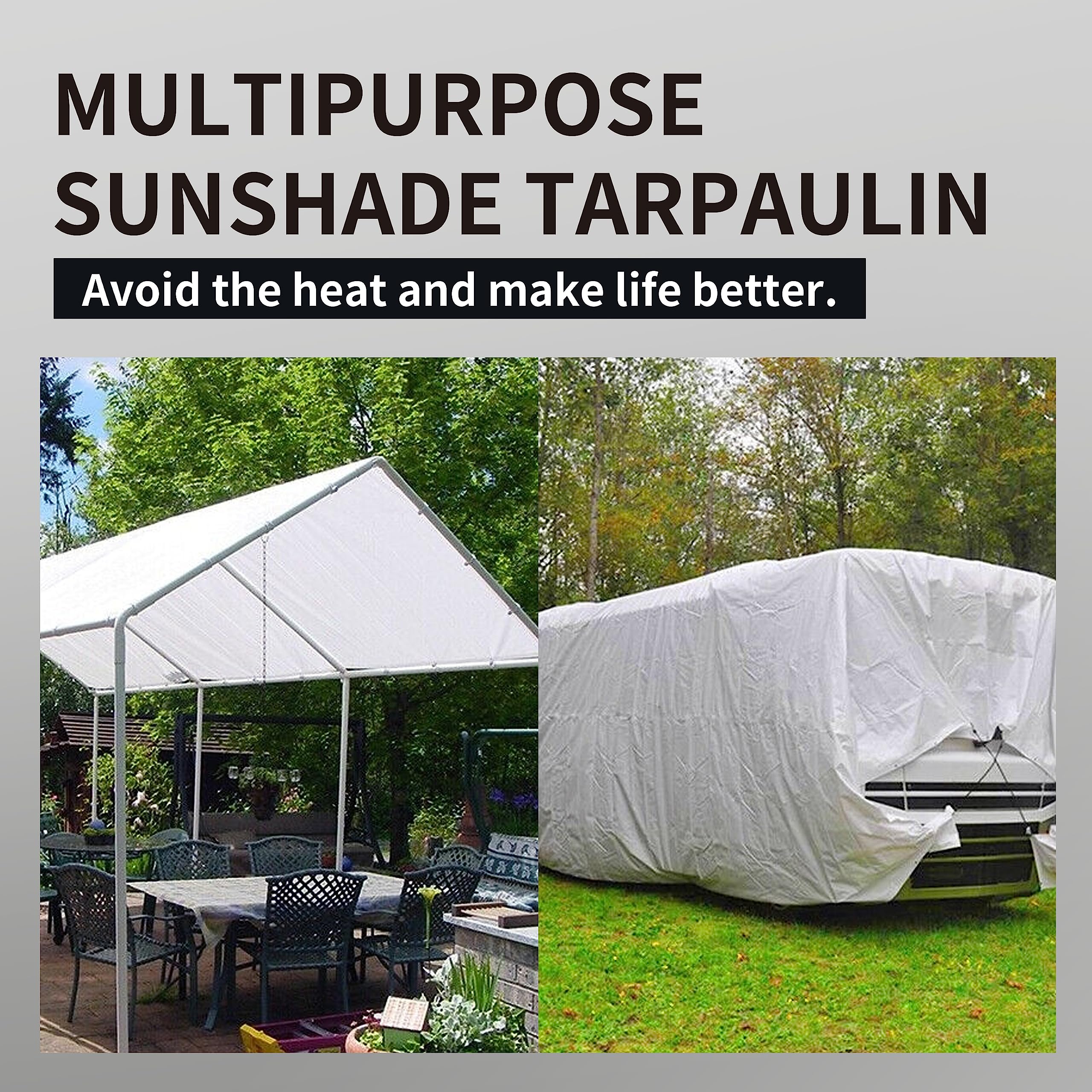 Tarpal tear-resistant poly tarp providing long-lasting outdoor protection.