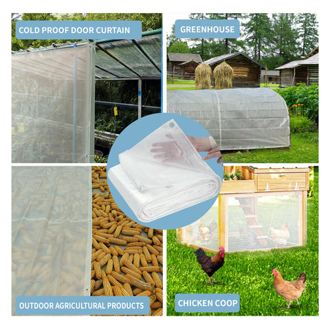 TARPAL winter garden cover protects plants and equipment from rain.