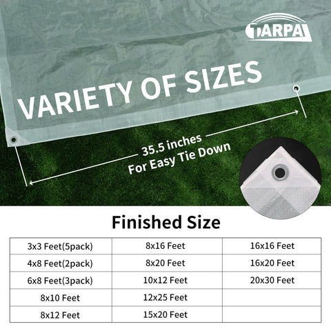 TARPAL tarp ships with zip ties for quick, secure setup.