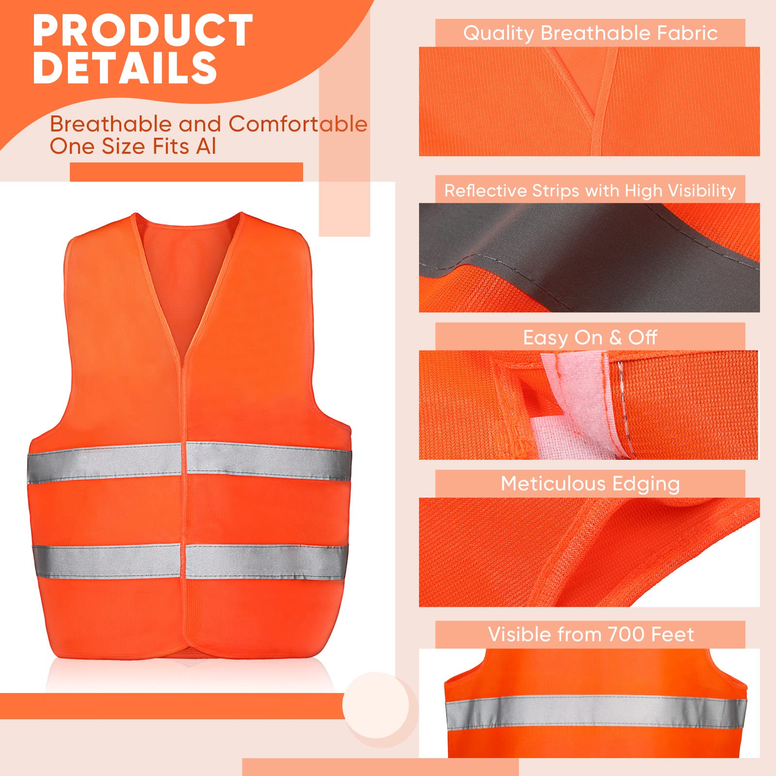 Tarpop orange side view demonstrates one-size-fits-most fit