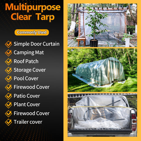 TA*RP YXCN clear tarp offers high visibility and reliable coverage for outdoor areas.