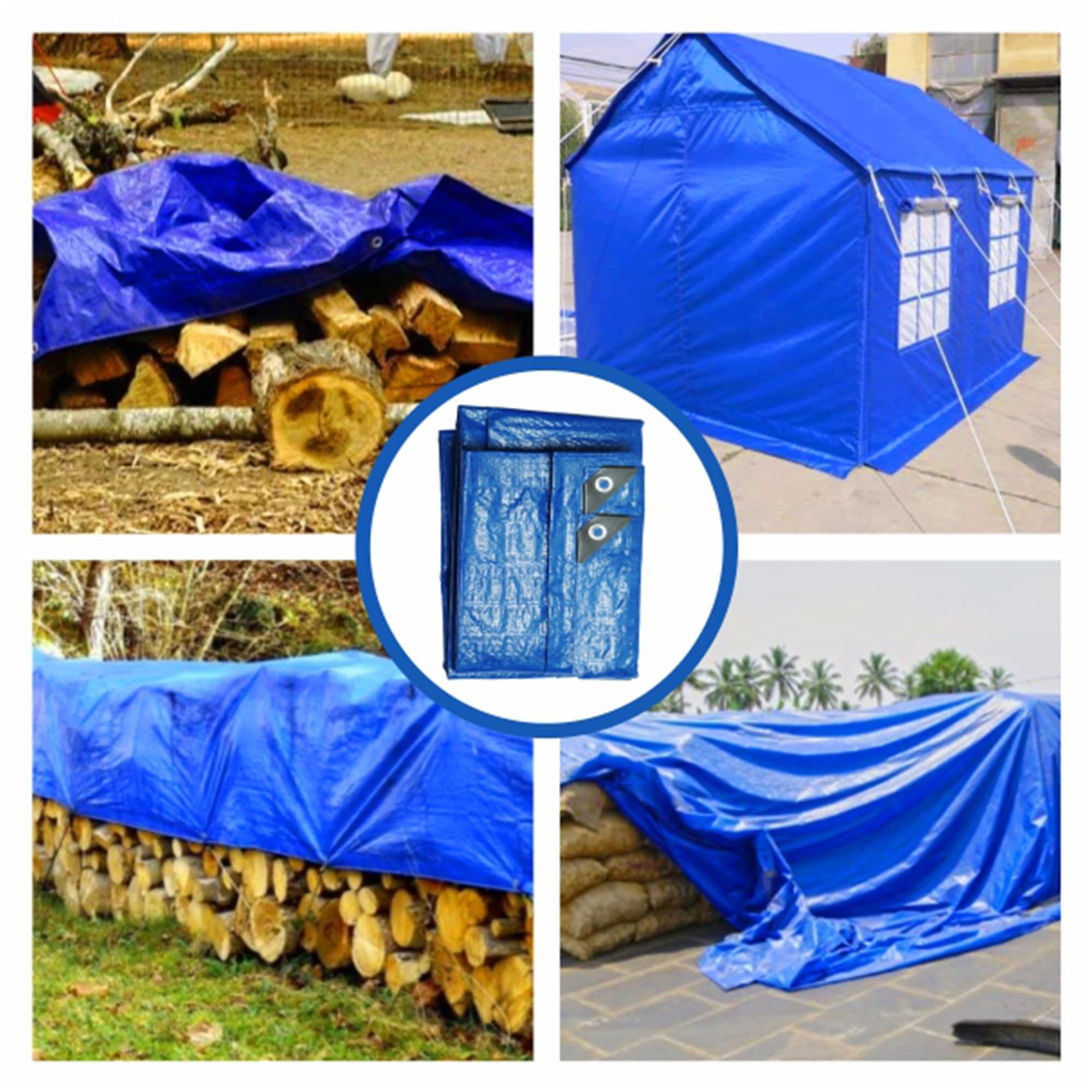 Tarpuglider all-weather tarp protecting car and gear