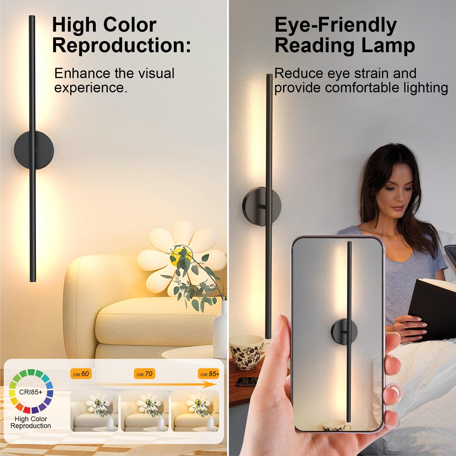 Tartek 10000mAh rechargeable battery delivers long-lasting brightness across rooms.