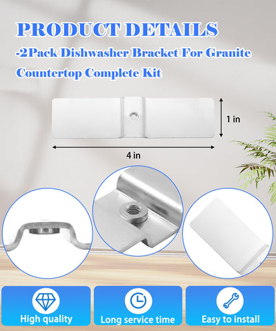 Taruimoo under-counter bracket kit components for flexible space mounting